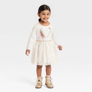 Cat & Jack Toddler Girls' Heart Floral Tulle Dress